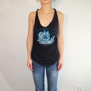 Miss Sixty Women's Black Vests-tanks-cami